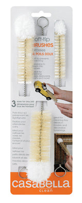 Casabella 5 in. W Soft Bristle 6 in. Metal Handle Bottle Brush