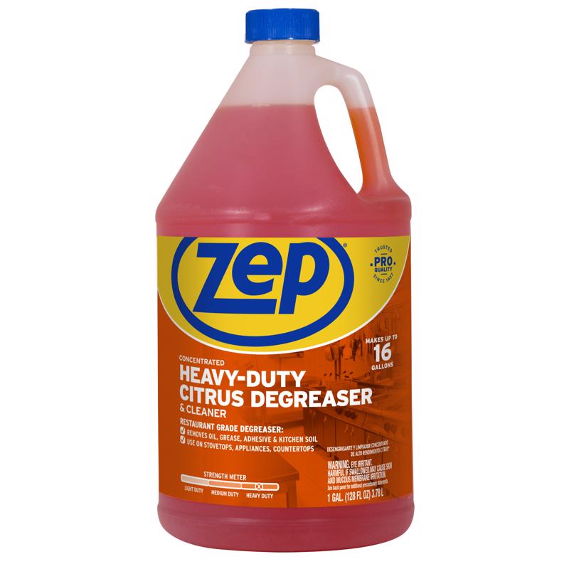 Zep Citrus Scent Heavy Duty Degreaser 128 oz Liquid, Pack of 4