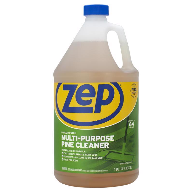 Zep Commercial Pine Scent Concentrated Multi-Surface Cleaner Liquid 128 oz, Pack of 4