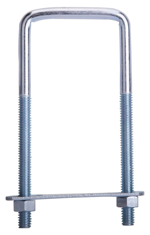 ProSource LR351 U-Bolt, 5/16 in Thread, 3 in L Thread, Steel, Zinc, Pack of 10