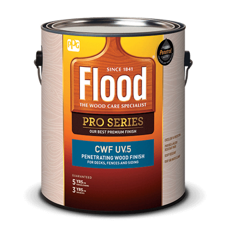 Flood CWF-UV 5 Matte Natural Water-Based Wood Finish 1 gal, Pack of 4