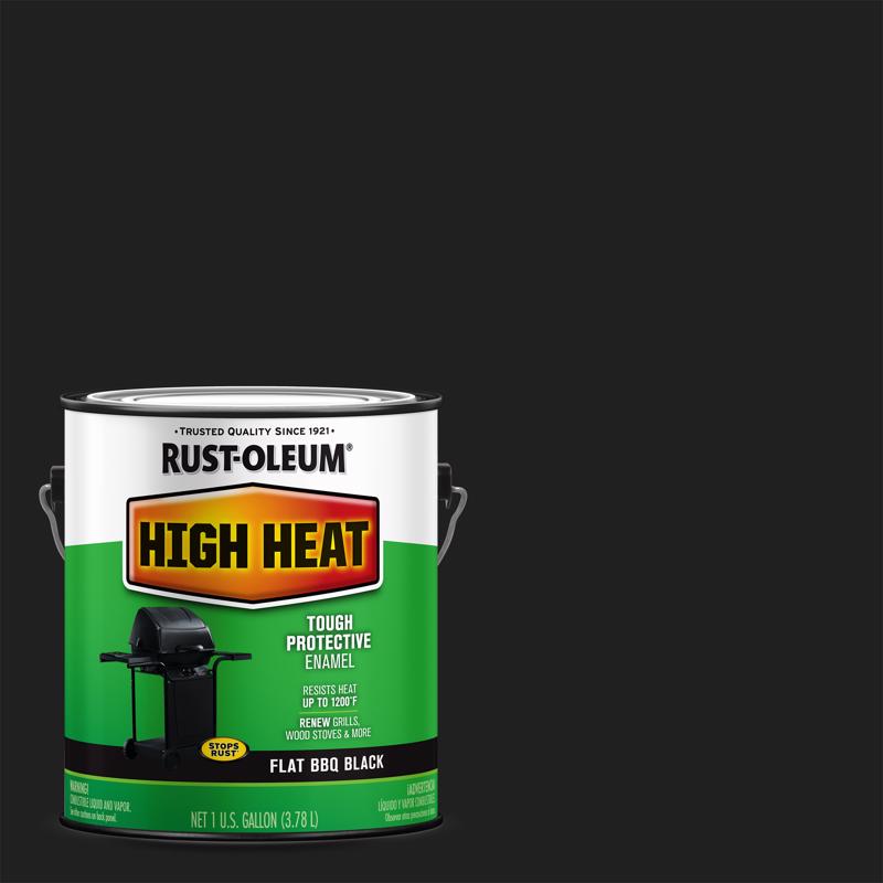 Rust-Oleum Specialty Flat BBQ Black Oil-Based High Heat Enamel 1 gal, Pack of 2