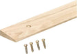 M-D 85548 Floor Edge Reducer, 72 in L, 1-3/4 in W, Hardwood, Unfinished