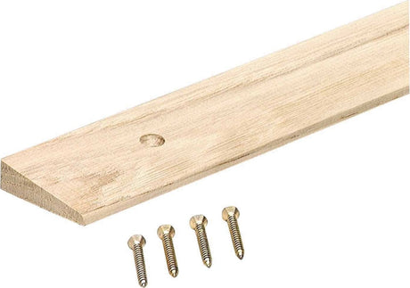 M-D 85548 Floor Edge Reducer, 72 in L, 1-3/4 in W, Hardwood, Unfinished