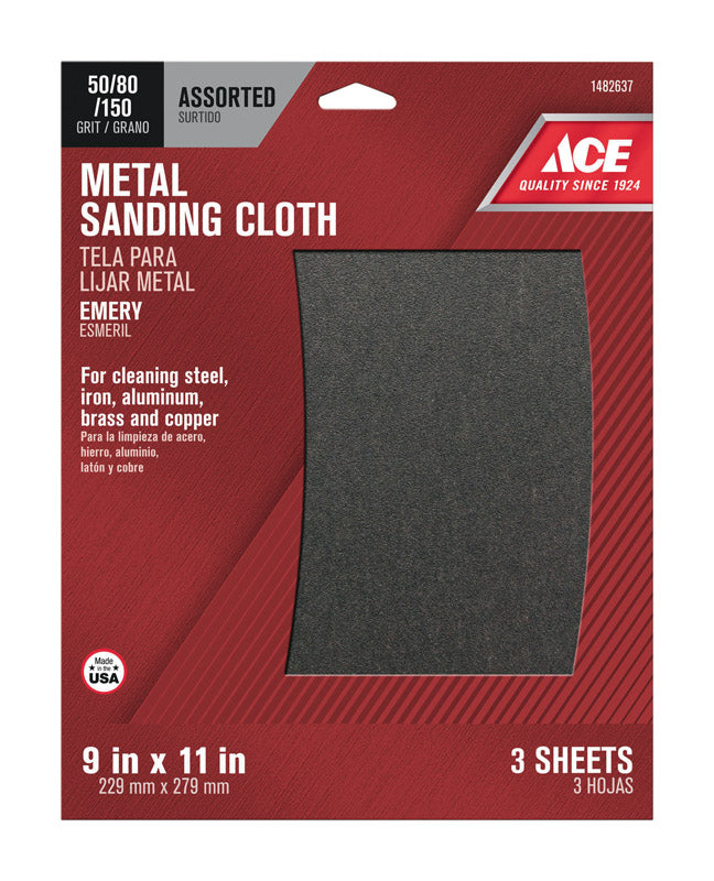Ace 11 in. L X 9 in. W Assorted Grit Silicon Carbide Sandpaper 4 pk, Pack of 10