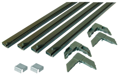 Make-2-Fit PL7806 Screen Frame Kit, Includes: Frame, Spline, (4) Square-Cut Plastic Corners, Aluminum, Bronze