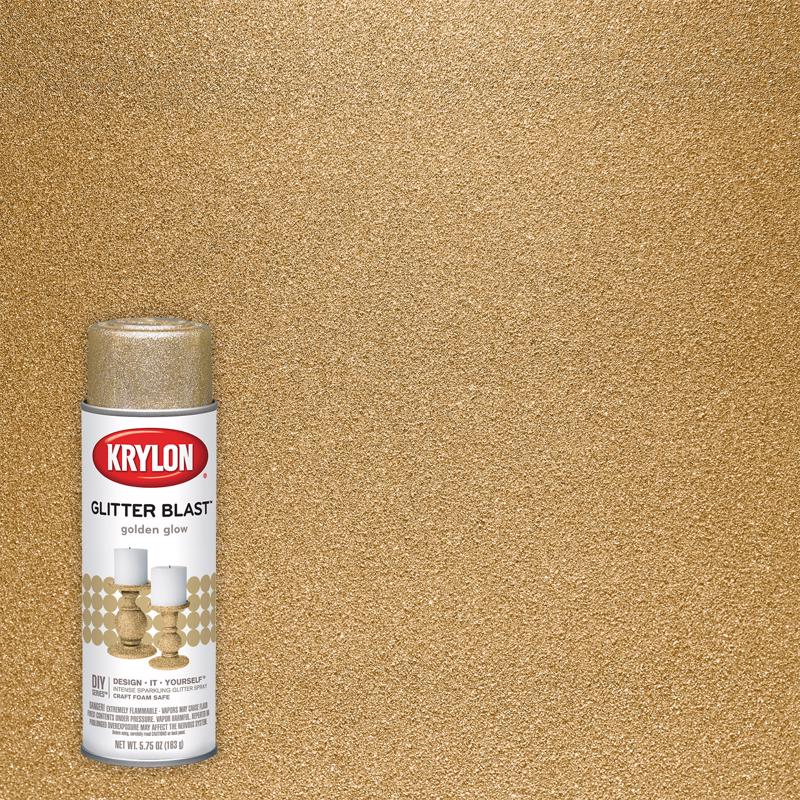 Krylon Glitter Blast Golden Glow Spray  Paint 5.75 oz, Pack of 6