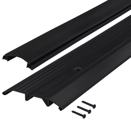M-D 11821 Threshold, 36 in L, 3-3/4 in W, Low Profile, Aluminum, Black, Matte