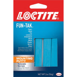 Loctite Fun-Tak Low Strength Synthetic Rubber Blue Mounting Putty 2 oz, Pack of 12
