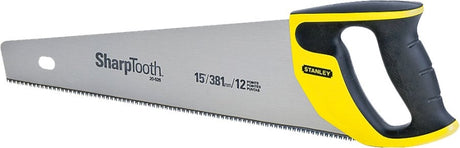 STANLEY 20-526 Handsaw, 15 in L Blade, 11 TPI, Ergonomic Handle, Plastic/Rubber Handle