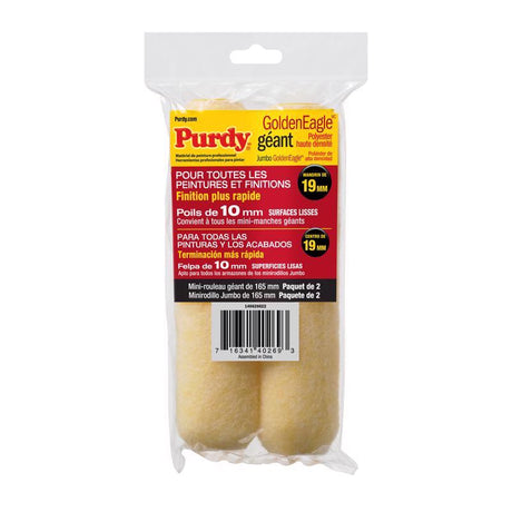 Purdy GoldenEagle Polyester 6.5 in. W X 3/8 in. Jumbo Mini Paint Roller Cover 2 pk