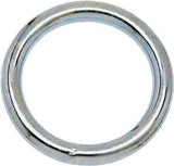 Campbell T7665001 Welded Ring, 200 lb Working Load, 2 in ID Dia Ring, #7B Chain, Steel, Nickel-Plated