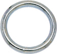 Campbell T7665001 Welded Ring, 200 lb Working Load, 2 in ID Dia Ring, #7B Chain, Steel, Nickel-Plated