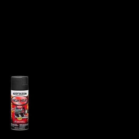 Rust-Oleum Automotive Flat Black High Heat Spray Paint 12 oz, Pack of 6