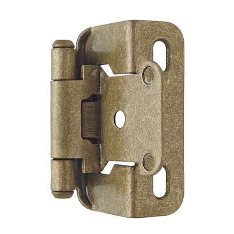 Amerock 1-1/2 in. W X 2-1/4 in. L Burnished Brass Steel Self-Closing Hinge 2 pk