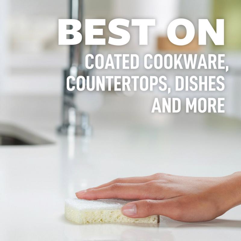 Scotch-Brite Greener Clean Non-Scratch Scrubber Sponge For Multi-Purpose 4.5 in. L 3 pk, Pack of 8