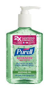 Purell Aloe Scent Gel Advanced Hand Sanitizer 8 oz, Pack of 12