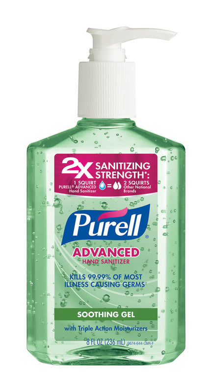 Purell Aloe Scent Gel Advanced Hand Sanitizer 8 oz, Pack of 12
