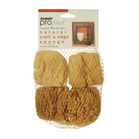 Armaly ProPlus 4.5 in. W X 4 in. L Beige Natural Sponge Faux/Artist Natural Sea Sponge