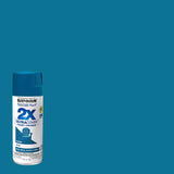 Rust-Oleum Painter's Touch 2X Ultra Cover Satin Lagoon Paint+Primer Spray Paint 12 oz, Pack of 6