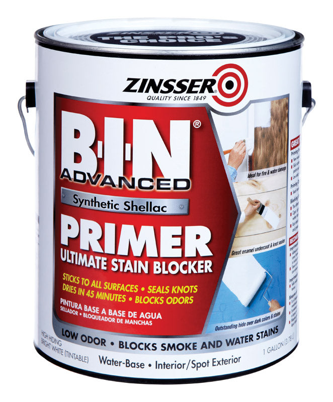 Zinsser 270976 Primer, Flat, White, 1 gal, Can, Pack of 2