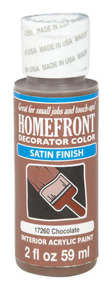 Homefront Satin Chocolate Hobby Paint 2 oz, Pack of 3
