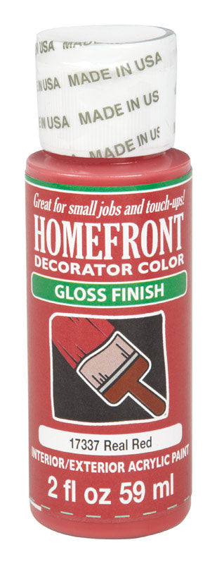 Homefront Gloss Real Red Hobby Paint 2 oz, Pack of 3