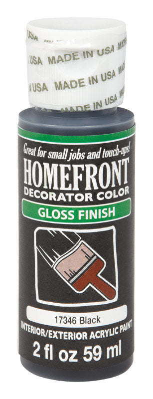 Homefront Gloss Black Hobby Paint 2 oz, Pack of 3
