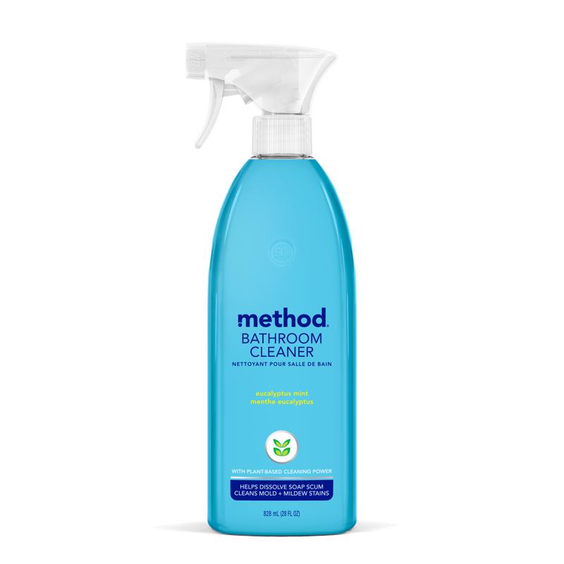 Method Eucalyptus Mint Scent Bathroom Tub and Tile Cleaner 28 oz Liquid, Pack of 8