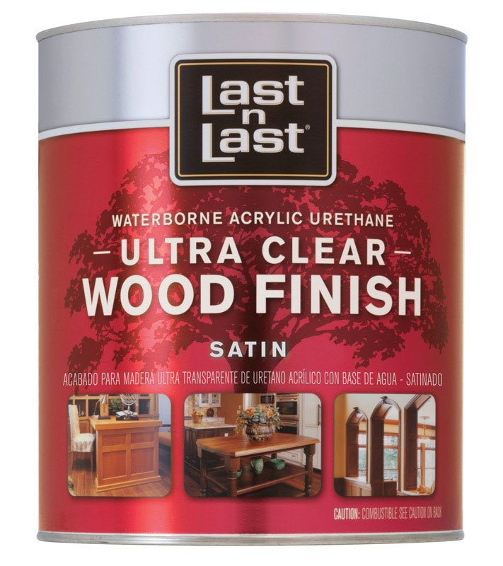 Last n Last 13104 Ultra Clear Wood Finish, Liquid, Ultra Clear, 1 qt, Can, Pack of 6