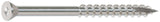 Simpson Strong-Tie S07225FT1WH01 Deck Screw, #7 Thread, 2-1/4 in L, Coarse Thread, Trim Head, 6-Lobe Drive, Steel
