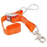 Keeper 85110 Trunk Tie-Down, 1 in W, 3 ft L, Orange, 100 lb, Looped Hook, Snap Hook End Fitting