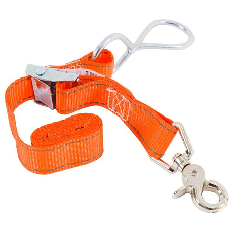 Keeper 85110 Trunk Tie-Down, 1 in W, 3 ft L, Orange, 100 lb, Looped Hook, Snap Hook End Fitting