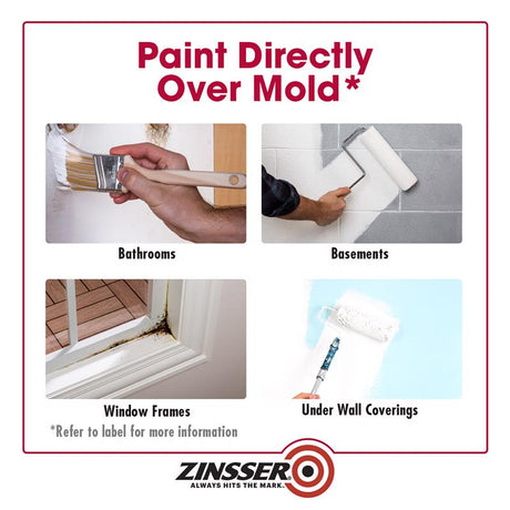 Zinsser White Water-Based Acrylic Mold Killing Primer 1 gal, Pack of 2