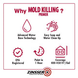 Zinsser White Water-Based Acrylic Mold Killing Primer 1 gal, Pack of 2