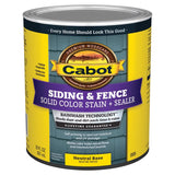 Cabot 800 Series 140.0000806.005 Solid Color Siding Stain, Natural Flat, Liquid, 1 qt, Can, Pack of 4