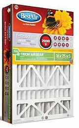 BestAir AB1625-11R Air Filter, 16 in L, 25 in W, 11 MERV, 1000 to 1200 MPR, Cardboard Frame
