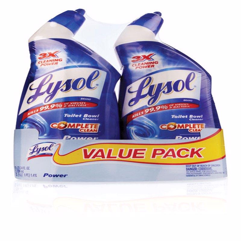 Lysol Complete Clean No Scent Toilet Bowl Cleaner 24 oz Gel, Pack of 4