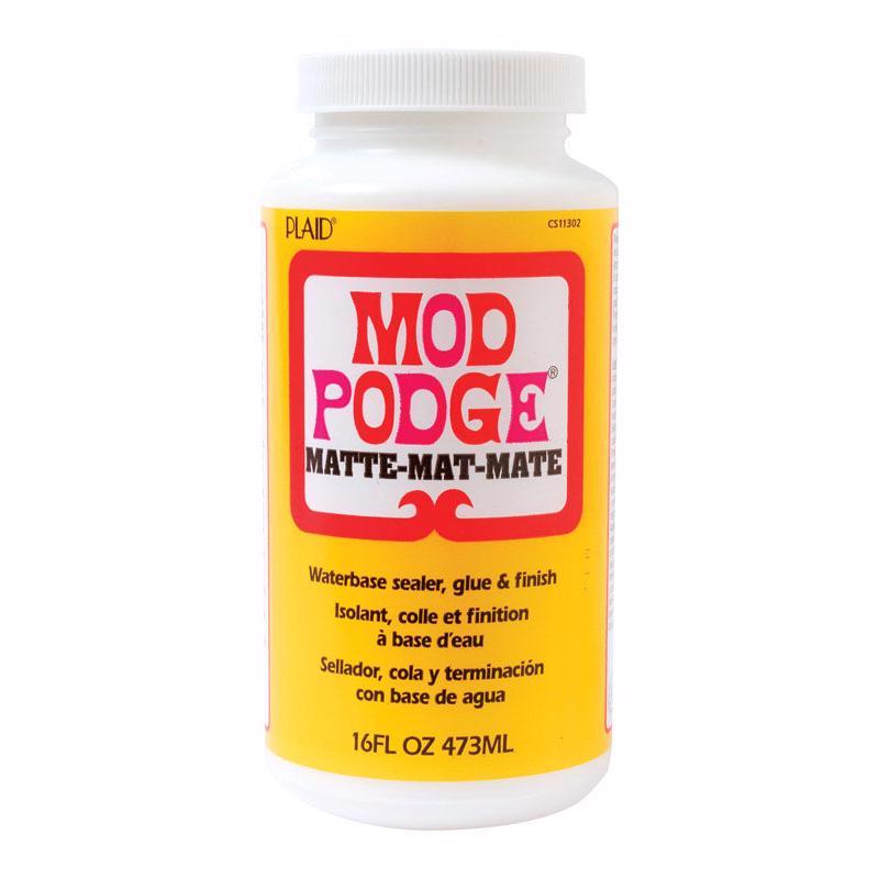 Plaid Mod Podge High Strength Glue White Matte Adhesive Kit 16 oz, Pack of 12
