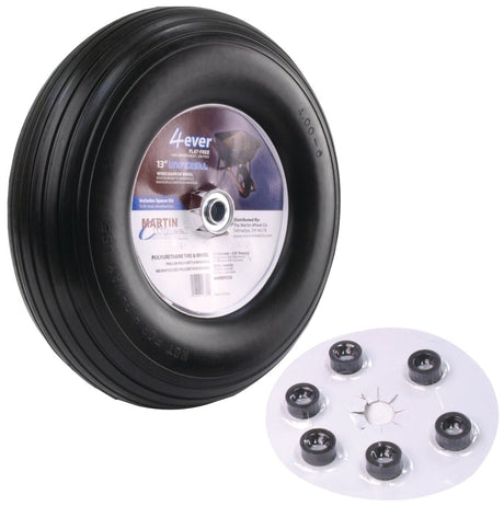MARTIN Wheel 406RBPU32 Wheelbarrow Wheel with Universal Hub, 13 in Dia Tire, 4 x 6 in Tire