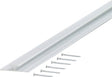 M-D 67167 Molding Divider, 1-3/8 in W, 3/8 in H, Aluminum, Silver