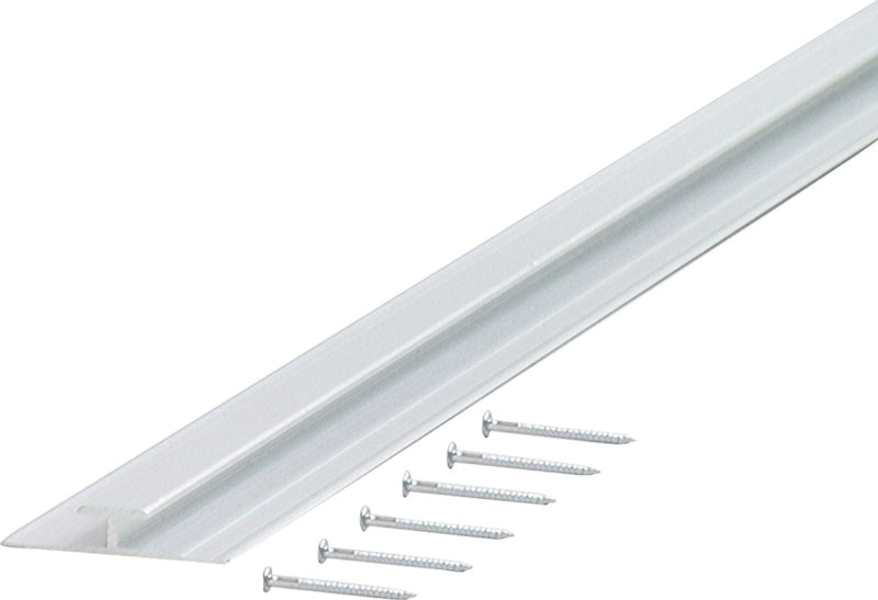 M-D 67167 Molding Divider, 1-3/8 in W, 3/8 in H, Aluminum, Silver