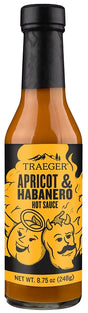 Traeger HOT003 Hot Sauce, Apricot, Habanero, 8.75 oz Bottle, Pack of 12