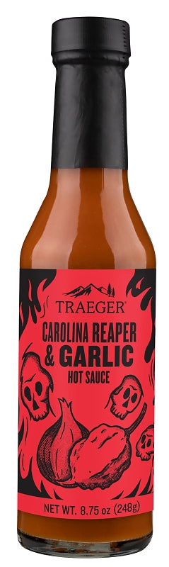 Traeger HOT004 Barbeque Sauce, Carolina Reaper, Garlic, 8.75 oz Bottle, Pack of 12