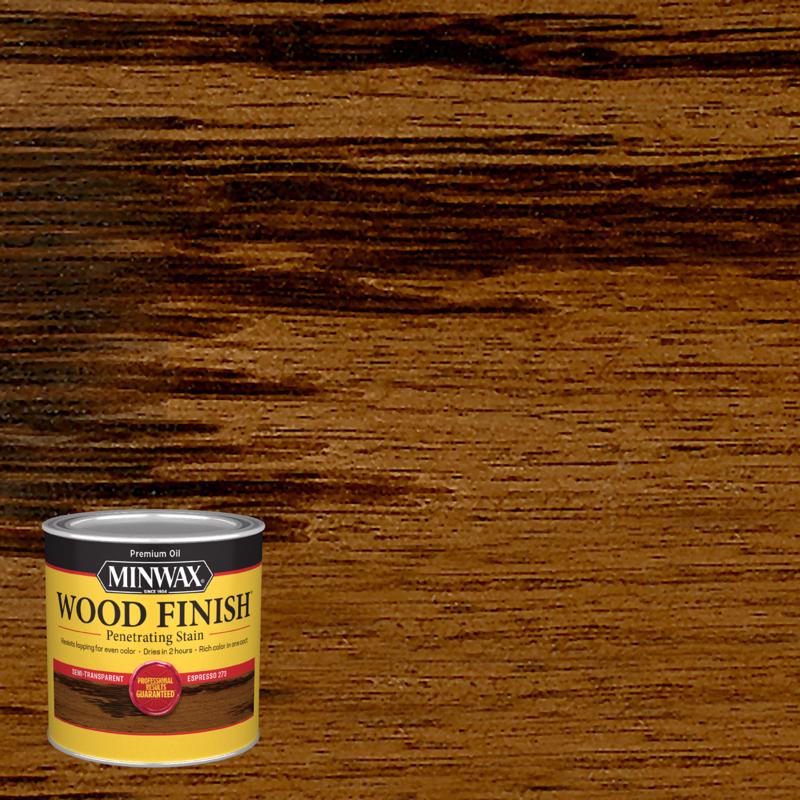 Minwax Wood Finish Semi-Transparent Espresso Oil-Based Penetrating Wood Stain 1/2 pt