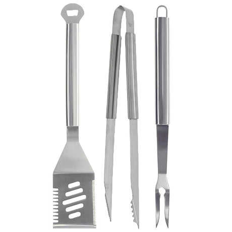 Mr. BAR-B-Q 02083YNST 3-Piece Tool Set, Stainless Steel Blade, Stainless Steel