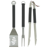 Mr. BAR-B-Q 02465YNST Tool Set, Stainless Steel, Plastic Handle, Comfort Grip Handle