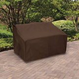 Mr. BAR-B-Q 07832BBGD Premium Loveseat Cover, 60 in L, 35 in W, 32 in H, Polyethylene, Brown