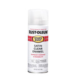 Rust-Oleum Stops Rust Satin Clear Spray Paint 12 oz, Pack of 6