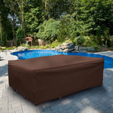 Mr. BAR-B-Q 07843BB Premium Patio Cover, 120 in L, 90 in W, 40 in H, Polyethylene, Brown